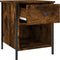 vidaXL - Nachtkastjes - 2 - st - 40x42x50 - cm - bewerkt - hout - gerookt - eikenkleurig