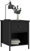 vidaXL - Nachtkastjes - 2 - st - 40x42x50 - cm - bewerkt - hout - zwart