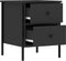 vidaXL - Nachtkastjes - 2 - st - 40x42x50 - cm - bewerkt - hout - zwart