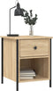 vidaXL - Nachtkastjes - 2 - st - 40x42x50 - cm - bewerkt - hout - sonoma - eikenkleurig