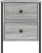 vidaXL - Nachtkastjes - 2 - st - 40x42x50 - cm - bewerkt - hout - grijs - sonoma - eiken