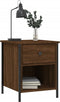 vidaXL - Nachtkastjes - 2 - st - 40x42x50 - cm - bewerkt - hout - bruin - eikenkleur