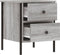 vidaXL - Nachtkastjes - 2 - st - 40x42x50 - cm - bewerkt - hout - grijs - sonoma - eiken