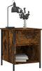 vidaXL - Nachtkastjes - 2 - st - 40x42x50 - cm - bewerkt - hout - gerookt - eikenkleurig