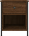 vidaXL - Nachtkastjes - 2 - st - 40x42x50 - cm - bewerkt - hout - bruin - eikenkleur