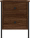 vidaXL - Nachtkastjes - 2 - st - 40x42x50 - cm - bewerkt - hout - bruin - eikenkleur