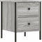 vidaXL - Nachtkastjes - 2 - st - 40x42x50 - cm - bewerkt - hout - grijs - sonoma - eiken