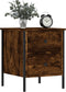 vidaXL - Nachtkastjes - 2 - st - 40x42x50 - cm - bewerkt - hout - gerookt - eikenkleurig