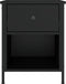 vidaXL - Nachtkastjes - 2 - st - 40x42x50 - cm - bewerkt - hout - zwart