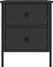 vidaXL - Nachtkastjes - 2 - st - 40x42x50 - cm - bewerkt - hout - zwart