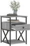 vidaXL - Nachtkastjes - 2 - st - 40x42x55 - cm - bewerkt - hout - grijs - sonoma - eiken