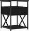 vidaXL - Nachtkastjes - 2 - st - 40x42x55 - cm - bewerkt - hout - zwart