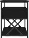 vidaXL - Nachtkastjes - 2 - st - 40x42x55 - cm - bewerkt - hout - zwart