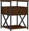 vidaXL - Nachtkastjes - 2 - st - 40x42x55 - cm - bewerkt - hout - bruin - eikenkleur