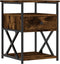 vidaXL - Nachtkastjes - 2 - st - 40x42x55 - cm - bewerkt - hout - gerookt - eikenkleurig