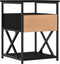 vidaXL - Nachtkastjes - 2 - st - 40x42x55 - cm - bewerkt - hout - zwart