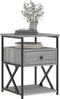 vidaXL - Nachtkastjes - 2 - st - 40x42x55 - cm - bewerkt - hout - grijs - sonoma - eiken