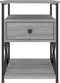 vidaXL - Nachtkastjes - 2 - st - 40x42x55 - cm - bewerkt - hout - grijs - sonoma - eiken