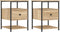 vidaXL - Nachtkastjes - 2 - st - 40x42x56 - cm - bewerkt - hout - sonoma - eikenkleurig
