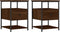 vidaXL - Nachtkastjes - 2 - st - 40x42x56 - cm - bewerkt - hout - bruin - eikenkleur
