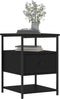 vidaXL - Nachtkastjes - 2 - st - 40x42x56 - cm - bewerkt - hout - zwart