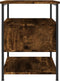 vidaXL - Nachtkastjes - 2 - st - 40x42x56 - cm - bewerkt - hout - gerookt - eikenkleurig