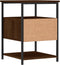 vidaXL - Nachtkastjes - 2 - st - 40x42x56 - cm - bewerkt - hout - bruin - eikenkleur