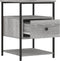 vidaXL - Nachtkastjes - 2 - st - 40x42x56 - cm - bewerkt - hout - grijs - sonoma - eiken