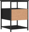vidaXL - Nachtkastjes - 2 - st - 40x42x56 - cm - bewerkt - hout - zwart