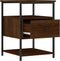 vidaXL - Nachtkastjes - 2 - st - 40x42x56 - cm - bewerkt - hout - bruin - eikenkleur