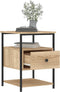 vidaXL - Nachtkastjes - 2 - st - 40x42x56 - cm - bewerkt - hout - sonoma - eikenkleurig