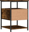 vidaXL - Nachtkastjes - 2 - st - 40x42x56 - cm - bewerkt - hout - gerookt - eikenkleurig
