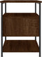 vidaXL - Nachtkastjes - 2 - st - 40x42x56 - cm - bewerkt - hout - bruin - eikenkleur