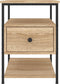 vidaXL - Nachtkastjes - 2 - st - 40x42x56 - cm - bewerkt - hout - sonoma - eikenkleurig