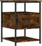 vidaXL - Nachtkastjes - 2 - st - 40x42x56 - cm - bewerkt - hout - gerookt - eikenkleurig