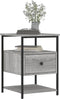 vidaXL - Nachtkastjes - 2 - st - 40x42x56 - cm - bewerkt - hout - grijs - sonoma - eiken