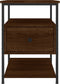 vidaXL - Nachtkastjes - 2 - st - 40x42x56 - cm - bewerkt - hout - bruin - eikenkleur