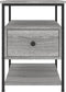 vidaXL - Nachtkastjes - 2 - st - 40x42x56 - cm - bewerkt - hout - grijs - sonoma - eiken