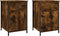 vidaXL - Nachtkastjes - 2 - st - 40x42x60 - cm - bewerkt - hout - gerookt - eikenkleurig