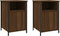 vidaXL - Nachtkastjes - 2 - st - 40x42x60 - cm - bewerkt - hout - bruin - eikenkleur