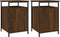 vidaXL - Nachtkastjes - 2 - st - 40x42x60 - cm - bewerkt - hout - bruin - eikenkleur
