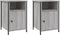 vidaXL - Nachtkastjes - 2 - st - 40x42x60 - cm - bewerkt - hout - grijs - sonoma - eiken