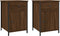 vidaXL - Nachtkastjes - 2 - st - 40x42x60 - cm - bewerkt - hout - bruin - eikenkleur