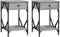 vidaXL - Nachtkastjes - 2 - st - 40x42x60 - cm - bewerkt - hout - grijs - sonoma - eiken
