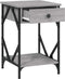 vidaXL - Nachtkastjes - 2 - st - 40x42x60 - cm - bewerkt - hout - grijs - sonoma - eiken