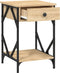 vidaXL - Nachtkastjes - 2 - st - 40x42x60 - cm - bewerkt - hout - sonoma - eikenkleurig