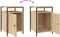 vidaXL - Nachtkastjes - 2 - st - 40x42x60 - cm - bewerkt - hout - sonoma - eikenkleurig