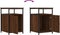 vidaXL - Nachtkastjes - 2 - st - 40x42x60 - cm - bewerkt - hout - bruin - eikenkleur