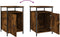 vidaXL - Nachtkastjes - 2 - st - 40x42x60 - cm - bewerkt - hout - gerookt - eikenkleurig