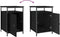 vidaXL - Nachtkastjes - 2 - st - 40x42x60 - cm - bewerkt - hout - zwart